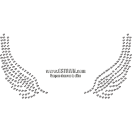 Wings of an Angle Rhinestone Hotfix Transfer for Mask